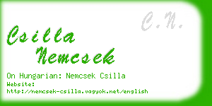 csilla nemcsek business card